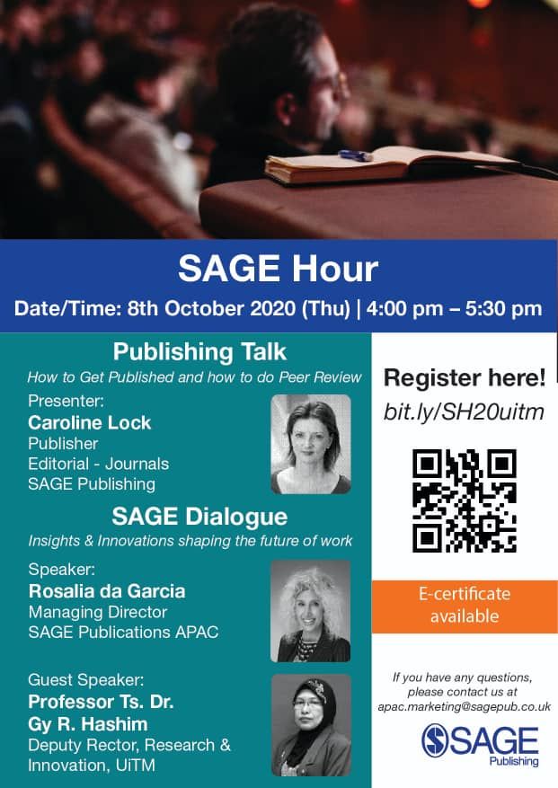 SAGE HOUR : HOW TO GET PUBLISHED & HOW TO DO PEER REVIEW
